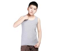 BaronHong Chest Binder Cotton Vest Tank Top for Tomboy Lesbian (Can be Worn Alone)(Gray,L)