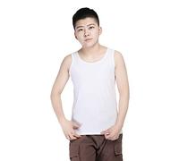 BaronHong Chest Binder Cotton Vest Tank Top for Tomboy Lesbian (Can be Worn Alone)(White,L)