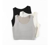 BaronHong Chest Binder for Transgender Half FTM Binder Trans Pullover Bra Seamless Elastic Back Comortable(3-pack,5XL)