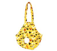 BaronHong Chicken Holder Bag, Chicken Medic Bag, Chicken Carrier with Handle, Rooster, Poultry, Chicken Transport (Yellow-Black, M)