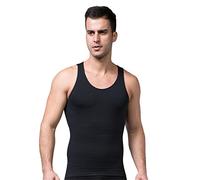 BaronHong Compression Mens Body Shaper Coolmax Active Abdomen Plus Vest(Black,L)