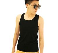 BaronHong Cotton Breathable Chest Binder Long Tank Top for Tomboy Trans Lesbian(Black,S)