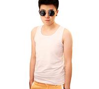 BaronHong Cotton Breathable Chest Binder Long Tank Top for Tomboy Trans Lesbian, White, 6X-Large