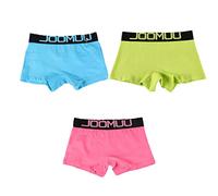 BaronHong Cotton Wide Boyshort 3 Pack Boxer Briefs for Tomboy Trans Lesbian(3-pack(B),2XL)
