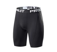BaronHong Mens Compression Shorts, Lightweight Quick Dry Polyester Moisture Wicking Gym Active Shorts for Hiking, black, 3XL