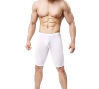 BaronHong Men's Compression Shorts(white,S)
