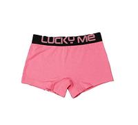BaronHong Pure Color Cotton Boyshort 3 Pack Boxer Briefs for Tomboy Trans Lesbian(Pink,2XL)