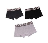 BaronHong Pure Color Cotton Letters Boyshort 3 Pack Boxer Briefs for Tomboy Trans Lesbian(4,XL)