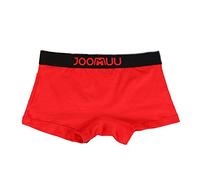 BaronHong Solid Color Boyshort 3 Pack Boxer Briefs for Tomboy Trans Lesbian(red,L)