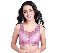 BaronHong Special Pocket Bra for Silicone Breastforms Crossdresser Mastectomy Bra(Purple,85B)