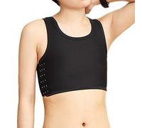 BaronHong Sport Bra Chest Binder Breathable Mesh Corset for Tomboy Lesbian(Black,S)
