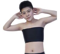 BaronHong Strapless Mesh Summer Chest Binder for Tomboy Trans Lesbian (Black,2XL)
