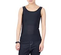 BaronHong Tomboy 4 Rows Hooks Chest Binder Solid Color Vest Summer Cool Tank Top(Black,XXXL)