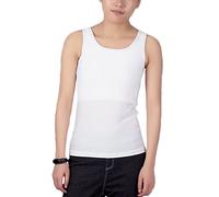 BaronHong Tomboy Chest Binder Solid Color Vest Summer Cool Tank Top(White,XL)
