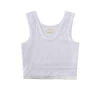 BaronHong Tomboy Chest Binder Sturdy Stretchy Pullover Mesh Masculine Tank Top(white,6XL)