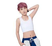 BaronHong Women Trans Lesbian Chest Binder Pullover Tomboy Underwear Sport Bra (White,S)