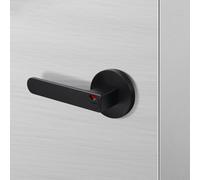 Baroom Indicator Lock wi Red n Occupancy Status, Privacy Door Lock Zinc Alloy Lever Handle for Interior Toilet Washroom Restroom Doors 35-50mm, Occupied Vacant Door Hardware(Gold)
