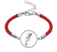 Baroque Architecture Building Watercolor Painting Lucky Red String Bracelet Rope Bracelet Handmade