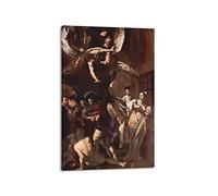 Baroque Art Canvas Prints Caravaggio Oil Painting The Seven Works of Mercy Print on Canvas Wall Art for Home Decoration 40x60cm Unframed
