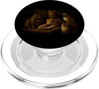 Baroque Art Inspired Cat Illustration - Fun Cute PopSockets PopGrip for MagSafe
