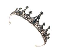 Baroque Black Crown Headwear for Bride Wedding Dress Prop Alloy | Comfortable to Wear, High Toughness Alloy Build, Easy to Put, Elegant Adornment for Birthday