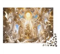 Baroque Cathedral Interior 1000 Piece Jigsaw Puzzle for Adults | 70x50cm Experience the splendour of a sunlit baroque cathedral; a rewarding activity for peaceful evenings or shared
