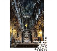 Baroque Church Interior 1000 Piece Jigsaw Puzzle Bundle for Adult Family Thick Premium Paper Home Decoration Wall Display Gift for Couples Weekend Fun Jigsaw 38x26cm/1000pcs