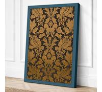 Baroque Damask Pattern Canvas Wall Art Print 18x12 Inch (46 x 30 cm)