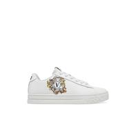 Baroque Emblem White Leather Trainers 8 UK