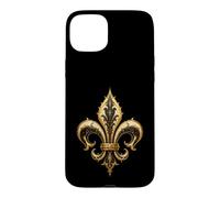 Baroque Fleur De Lis French Heraldic Gothic Ornament Art Case for iPhone 15 Plus