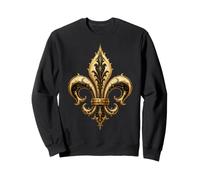 Baroque Fleur De Lis French Heraldic Gothic Ornament Art Sweatshirt