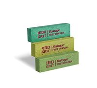 Baroque Guitar Fret Polishing Kit - 3-Piece Polish Eraser Set with 180/400/1000 Grit for Cleaning Metal, Strings & Fret Wires