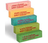 Baroque Guitar Fret Polishing Kit - 5-Piece Polish Eraser Set with 180/400/1000/1500/2000 Grit for Cleaning Metal, Strings & Fret Wires
