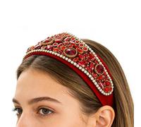 Baroque Headband - 18 x 16 cm Retro Tiara Made of Exaggerated Stained Glass, Super Sparkling European American Style Hair Accessory | Party Fashion Cosplay Photo Styling