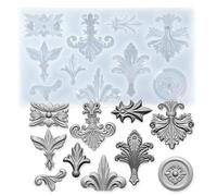 Baroque Medallion Mould for Polyclay Air Dry Clay Plaster