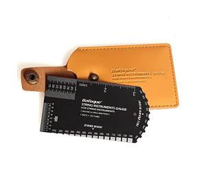 Baroque NEW Guitar Ruler String Action Ruler Gauge Tool, Fret Rocker Luthier Tool Guitarist Gift, Guitar Set Up Tool Kit for Electric Bass Acoustic Guitar Ukulele Mandolin Banjo -BONUS LEATHER CASE