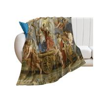 Baroque Painters Peter Paul Rubens Triumph of The Eucharist Poster Fleece Throw Blanket for Bed Couch Sofa 300GSM Super Soft And Warm Flannel Blankets Home Decor 40"x50"