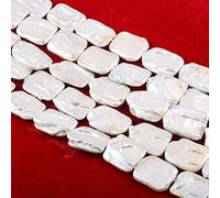 Baroque Pearl Beads Natural Irregular Cultured Freshwater Pearl Loose Bead for DIY Women Pendants Earrings Jewelry Making 14.2 inch, Pearl,