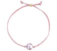 Baroque Pearl Blush Bracelet, Alloy Rope, Blush Pearls Unique, Adaptable Length, Silver Cloth And Gift Box, Center Pearl Removable