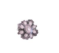 Baroque Pearl Breast Pin Retro Palace Atmosphere Women's Coat Button Pin Breast Flower Accessories