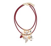 Baroque Pearl Double-layer Necklace Fish Pendant Heart Pendant Charm Pendant Necklace Sweater Chains Jewelry