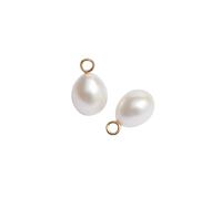 Baroque Pearl Earring Drops In 18ct Yellow Gold