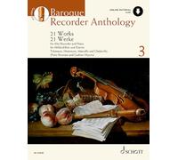 Schott - Baroque Recorder Anthology: 21 Works for Treble Recorder & Piano - Score & Parts (ED 13324D)