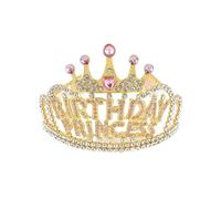 Baroque Retro Crown Headwear Crystal Letters Crown Bride Wedding Princess Birthday Party Headwear Wedding Hair Jewelry Delicate Comfortable