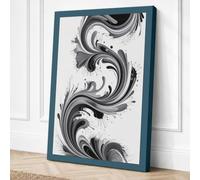 Baroque Scrollwork Flourish Canvas Wall Art Print 18x12 Inch