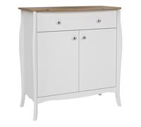 Baroque Sideboard 2 Doors + 1 Drawer, Pure White Iced Coffee Lacquer