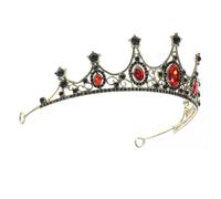 Baroque Style Alloy Women's Crown Headband for Decorative Headwear | Red Photo Props, Role-playing Performances, Elegant Gorgeous Finish, One Piece Accessory