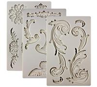 Baroque Style Ornament Curlicues Silicone Moulds 3-Count Cherub Birdbath Scrollworks Art Deco Inspired Lace