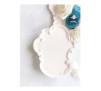 Baroque style White Tray for Fine Art Wedding Photography Flatlay Props Vintage Antique small oval trinket dish Ring Box, Stationery, Invitation, Accessories, Jewelry display