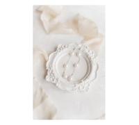 Baroque Style White Trinket Dish 10x11 cm ~ Fine Art Wedding Photography Flat Lay Styling Props ring jewelry jewellery display small Antique Vintage decor plate